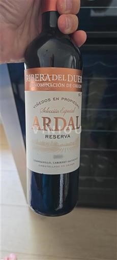 Vin Rouge sec Selección Especial Reserva Ardal 2018 Espagne Castille et León Ribera del Duero
