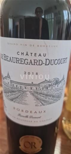 Vin Rouge sec Château Beauregard-Ducourt 2018 France Bordeaux