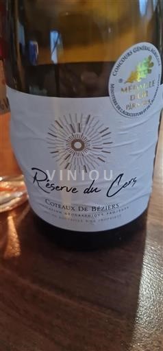 Languedoc og Roussillon Coteaux de Béziers Réserve Du Cers 2017