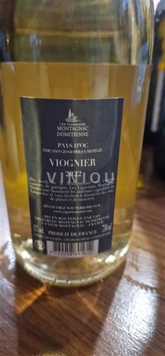 Languedoc och Roussillon Pays d'Oc Montagnac Domitienne Viognier 2022