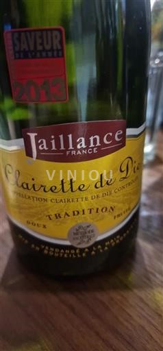 Valle del Rodano Clairette de Die Jaillance Tradition 2013