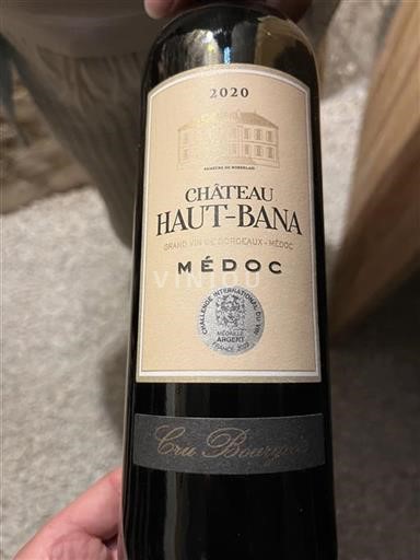 Bordeaux Médoc Cru Bourgeois Château Haut Bana 2020