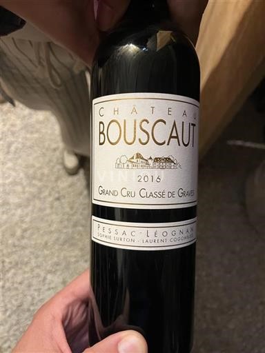 Bordeaux Pessac-Léognan Grand Cru Château Bouscaut 2016