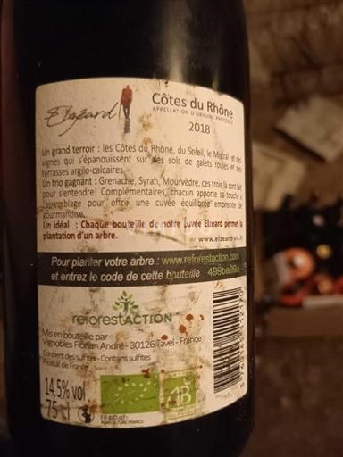 Rhônevallei Côtes-du-rhône Elzeard Elzeard 2018