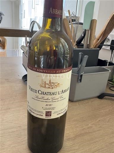 Bordeaux Saint-Émilion Grand Cru Château Vieux L'abbaye 2020