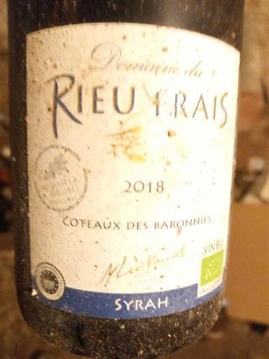 Alpy a Rhonské oblasti Coteaux des Baronnies Domaine Rieu Frais 2018