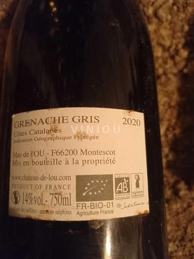 Languedoc och Roussillon Côtes catalanes Mas De L'ou Grenache Gris 2020