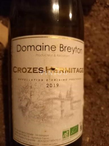 Rhônedalen Crozes-Hermitage Domaine Breyton 2019