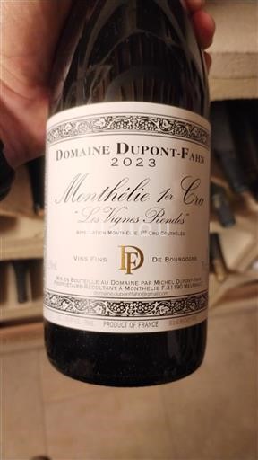 Bourgondië Monthélie Premier Cru Domaine Dupontfahn Les Vignes Rondes 2023