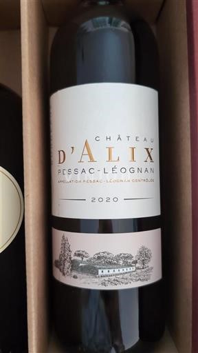 Bordeaux Pessac-Léognan Château Alix 2020
