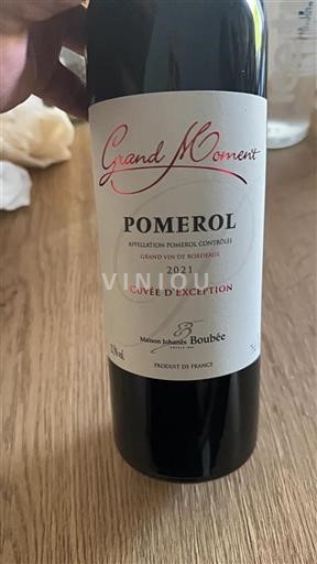 Bordeaux Pomerol Maison Johanes Boubée Grand Moment - d'Exception 2021