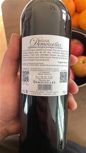 Languedoc Corbières Cellier Des Demoiselles Rouge Demoiselles 2024
