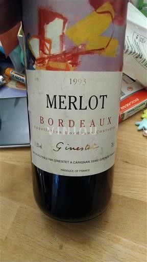 Bordeaux Ginestet Merlot 1993