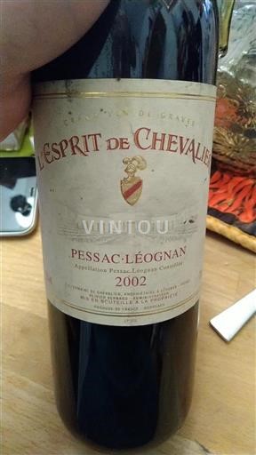 Bordeaux Pessac-Léognan Domaine Chevalier L'Esprit de Chevalier 2002