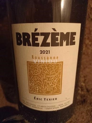 Alps and Rhone Valley Drôme Éric Texier Roussanne 2021
