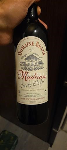 Sudoeste Madiran Domaine Brana Elodie 2017