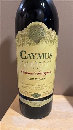 California AVAs Napa Valley Caymus Vineyards Cabernet Sauvignon 2016
