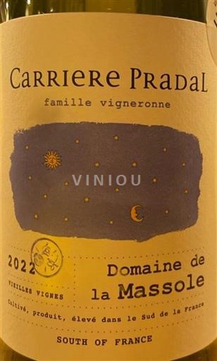 Languedoc og Roussillon Pays d'Oc Carrière Pradal Domaine de la Massole 2022