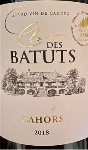 South West Cahors Château La Reyne Clos des Batuts 2018