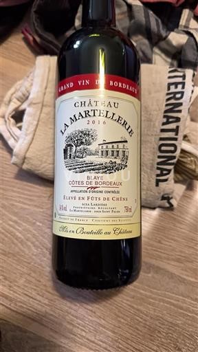 Bordeaux Blaye-côtes-de-bordeaux Château La Martellerie 2016