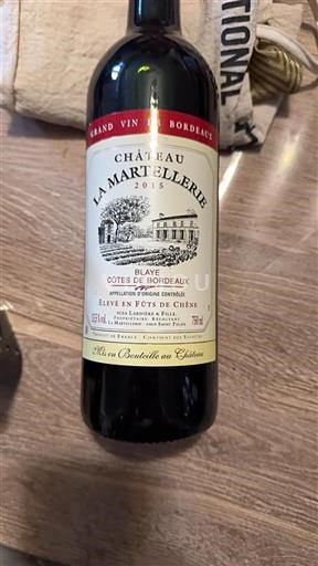 Bordeaux Blaye-côtes-de-bordeaux Château La Martellerie 2015