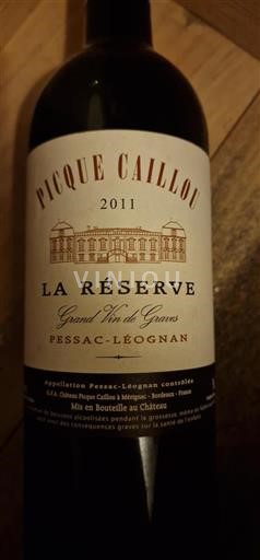 Bordeaux Pessac-Léognan Picque Caillou La Réserve 2011