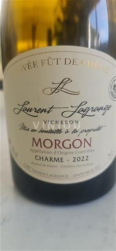 Beaujolais Morgon Laurent Lagrange Charme 2022