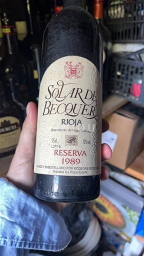 La Rioja Rioja Solar De Becquer Reserva 1989