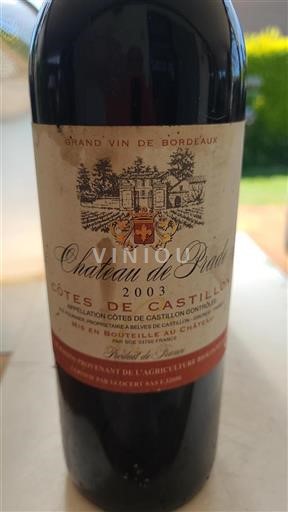 Bordeaux Unspecified Château Prade 2003