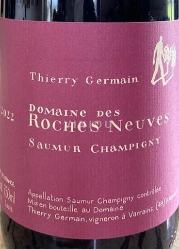 Vallée de la Loire Saumur-champigny Domaine Thierry Germain Domaine Des Roches Neuves 2022