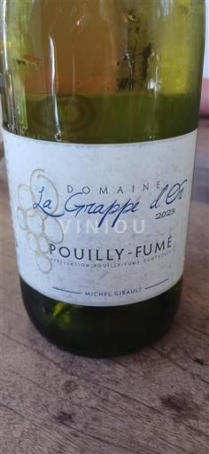 Vin Blanc sec Domaine La Grappe Or 2023 France Vallée de la Loire Pouilly-fumé