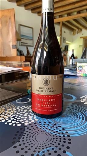 Vin Rouge sec En Sazenay Domaine Suremain 2022 France Bourgogne Mercurey Premier Cru