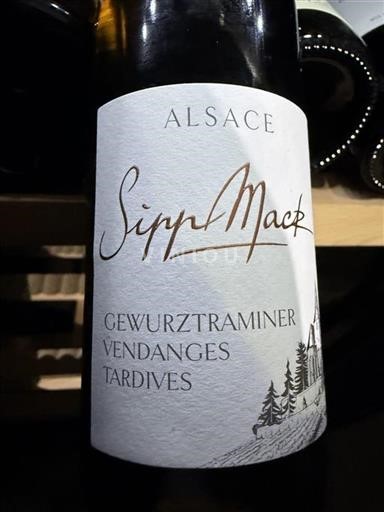 Elzas Gewurztraminer Sipp Mack Vendanges Tardives 2018