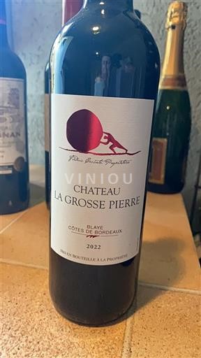 Vin Rouge sec Château La Grosse Pierre 2022 France Bordeaux Blaye-côtes-de-bordeaux AOC