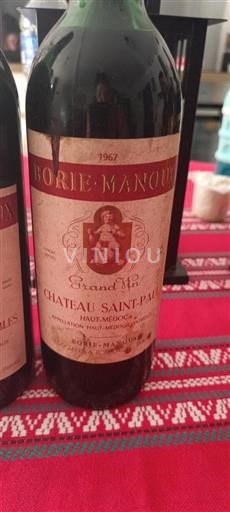 Bordeaux Haut-Médoc Château Saintpaul 1967
