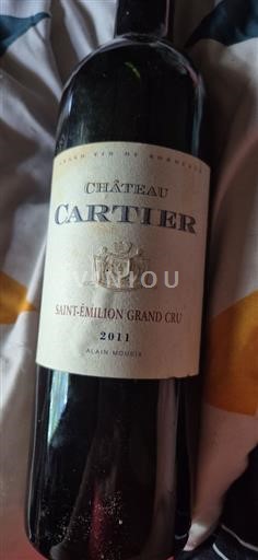 Bordeaux Saint-Émilion Grand Cru Grand Cru Château Cartier 2011