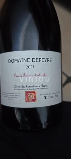 Roussillon Côtes du Roussillon Villages Domaine Depeyre Sainte-Colombe 2021