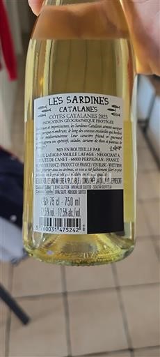 Languedoc-Roussillon Côtes Catalanes Domaine Lafage Les Sardines Catalanes 2023