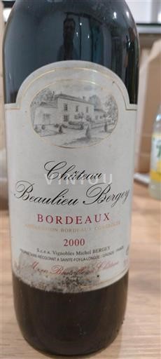Bordeaux Château Beaulieu Bergey 2000