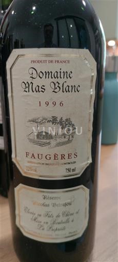 Languedoc Faugères Domaine Mas Blanc Réserve Nicolas Bétajou 1996