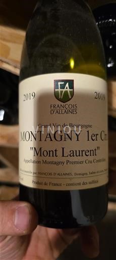Bourgondië Niet gespecificeerd Premier Cru François Allaines Mont Laurent 2019