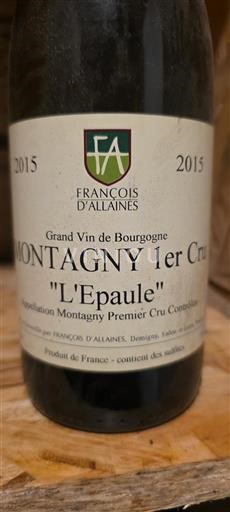 Bourgondië Niet gespecificeerd Premier Cru François Allaines L'Epaule 2015