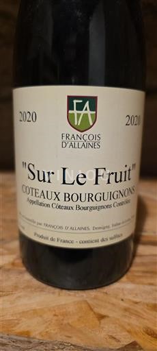 Burgundy Coteaux Bourguignons François Allaines Sur Le Fruit 2020