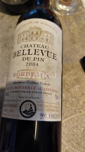 Bordeaux Château Bellevue Du Pin 2004