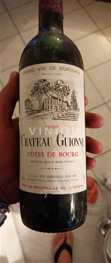 Burdeos Côtes-de-bourg Château Guionne 1988