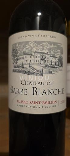 Bordeaux Lussac-saint-émilion Château Barbe Blanche 2015