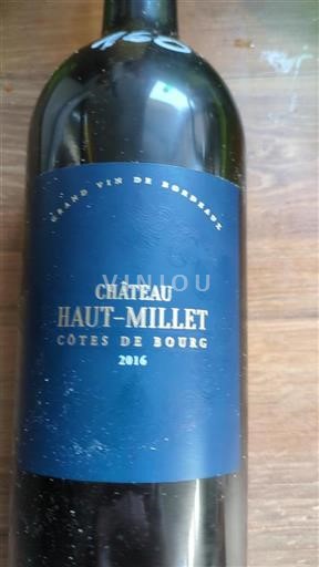 Bordeaux Côtes-de-bourg Château Hautmillet 2016