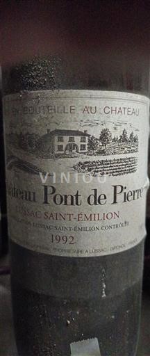 Bordeaux Lussac-saint-émilion Château Pont De Pierre 1992