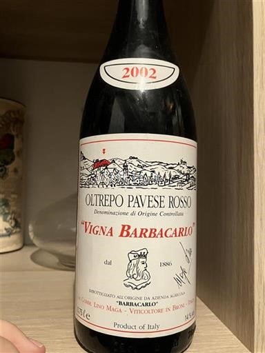 Lombardiet Ikke specificeret Comm. Lino Maga Vigna Barbacarlo 2002