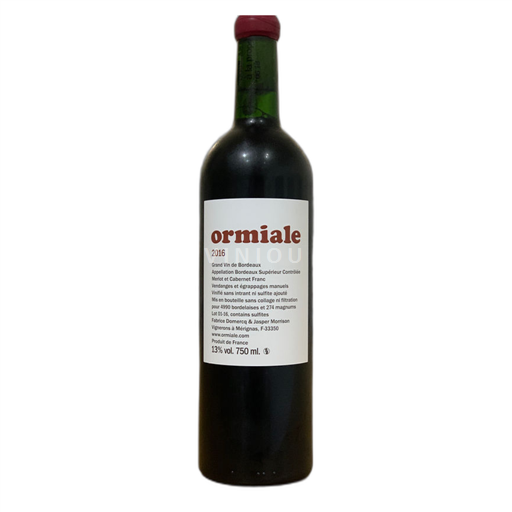 Bordeaux Bordeaux Supérieur Ormiale 2016